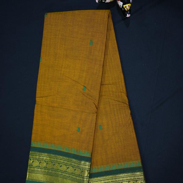 Yellow Kanchi Handloom Cotton Saree