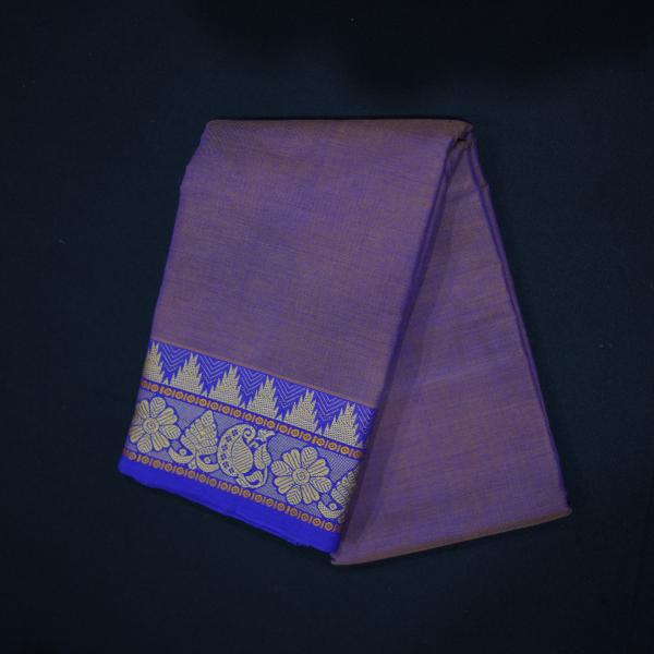Violet Kanchi Handloom Cotton Saree