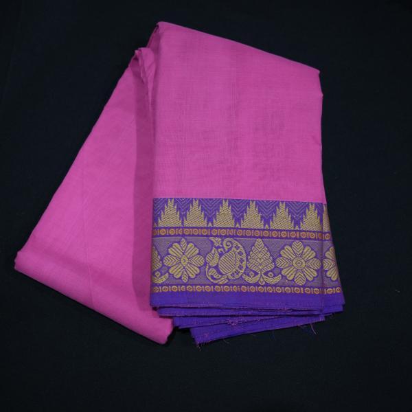 Pink Kanchi Handloom Cotton Saree