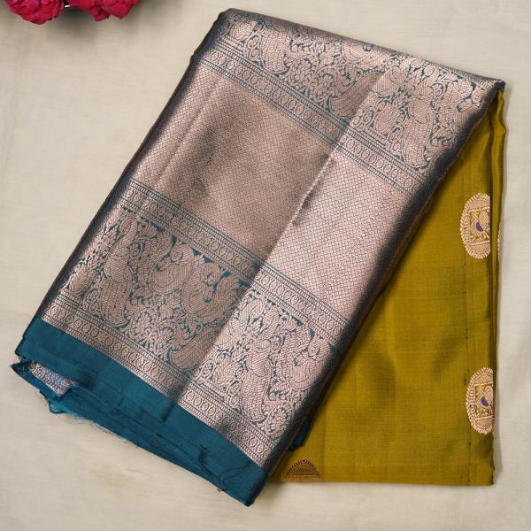 Kanchi Soft Silk Yellow Saree