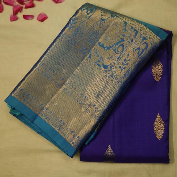 Kanchi Soft Silk Blue Saree