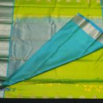 Kanchi Soft Silk Parrot Green Saree