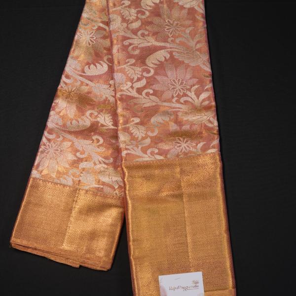 Kanchipattu Peach Saree