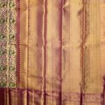 Kanchipuram Green and Pink Jaal Saree