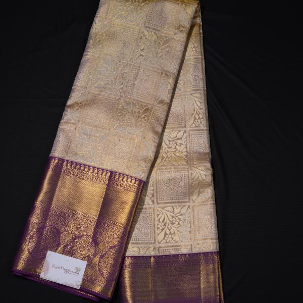 Kanchipuram Lilac Pink Saree