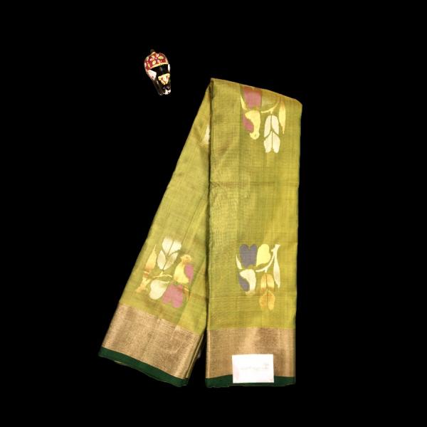 Uppada Silk Green Saree