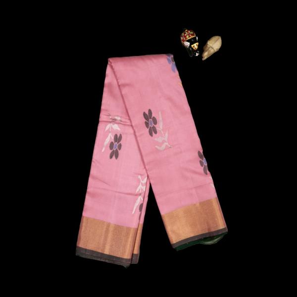 Uppada Silk Pastel Pink Saree
